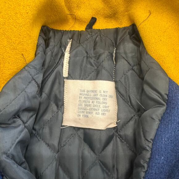 Vintage 70s Copley Cheerleader Logo Patch Blue Women M Wool Blend Varsity Jacket - Picture 5 of 9